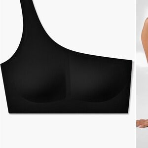 TRULY One-Shoulder Black Bralette